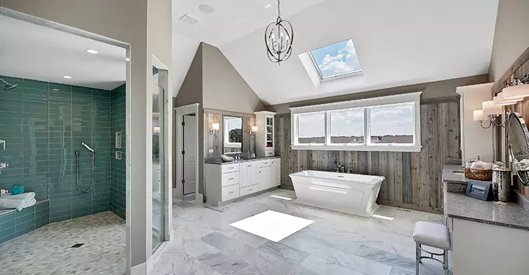 Guest Bathroom Flooring Remodel in St. Charles