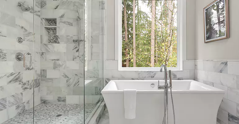 Bathtub to Tile Shower Conversion in St. Charles